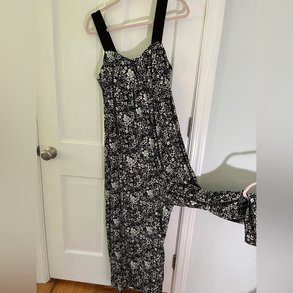Free People Black and White Wide Leg Jumpsuit Size Medium - Picture 3 of 10